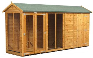 Power 14x4 Apex Summer House with 4ft Side Store